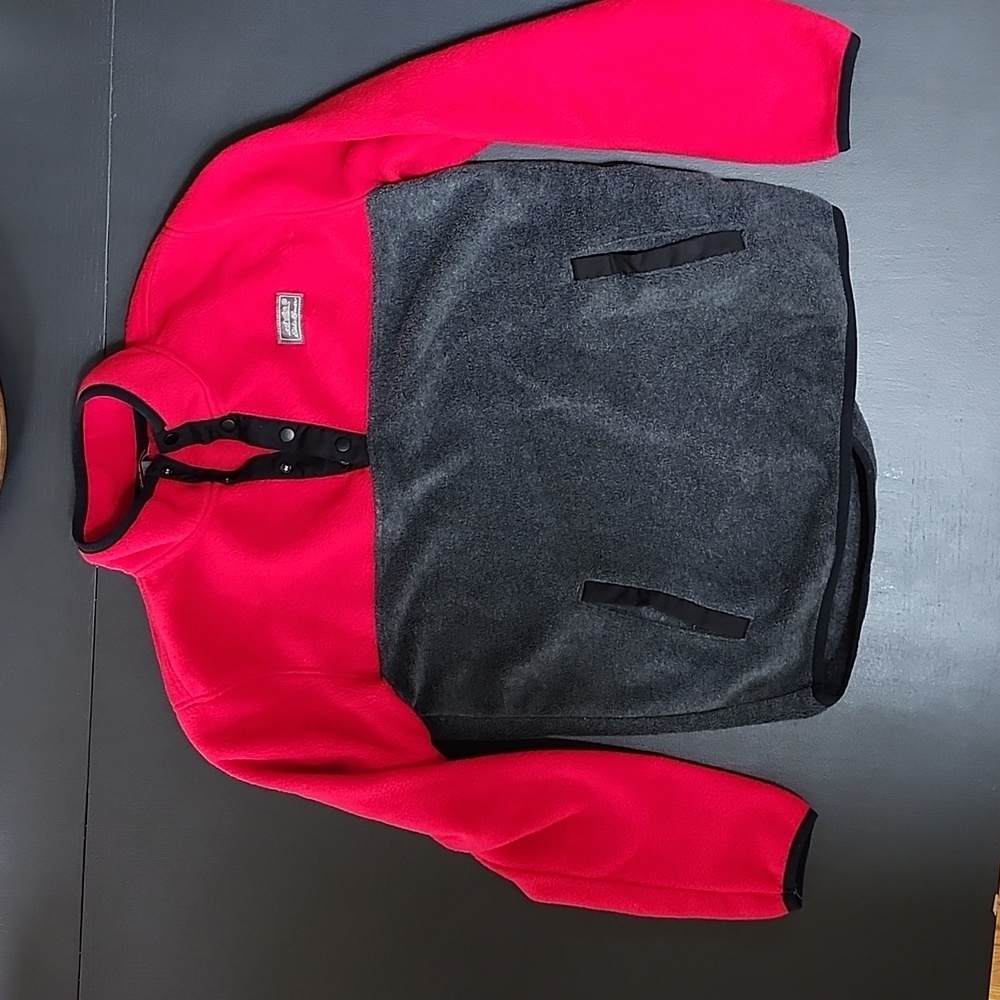 Eddie Bauer Boy's Quest Fleece 14 L in Mineral Red & Grey